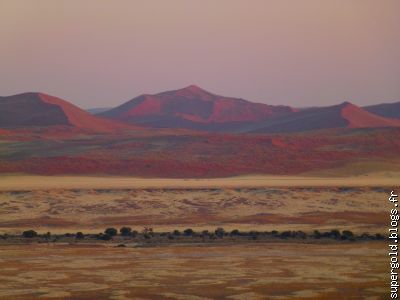 les dunes rouges de Sossusvlei vues du ballon