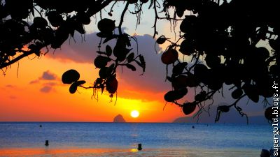 coucher de soleil à la Martinique